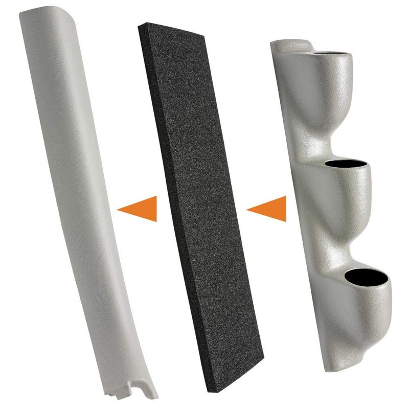 GlowShift Universal Gray Triple Pillar Gauge Pod - Fits Any