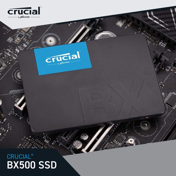Crucial BX500 1TB 3D NAND SATA 2.5 Inch Internal SSD - Up to 540MB/s - CT1000BX500SSD101 (Acronis Edition), Black
