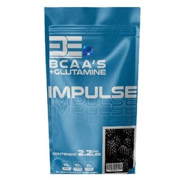 Impulse Bcaas  Glutamina 1 Kg 50 Servicios sabor Mora                                                                                                 