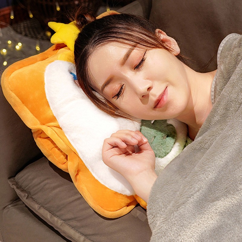 Travel Blanket and Pillow Set Multifunctional Plush Cute Animal Hand