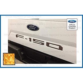Decal Mods 2018-2020 Tailgate Insert Decals Letters Inlays Indent Stickers (Thin) for Ford F150 (2018-2020) (Flame Orange) - FFLMO