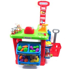 Super Market with Cash Register Super Fun Playset with Shopping Cart