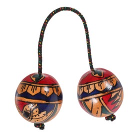 Gatuida Hand Painted Rhythm Ball Shaker Lightweight Single Hand Use Percussion Instrument for Music Enthusiasts Unique Decorative Design for Parties and Creative