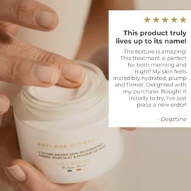 YVES ROCHER - Anti Age Global Crema Facial 3 En 1 Antiarrugas, Todo tipo de Piel, Con Ácido Hialurónico - Fórmula Vegana, 75 ml                       