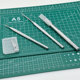 JMZLLRX 18 Pieces Pottery Tools, Polymer Clay Tools, Cutting Mat with Clay Cutter Blade, Ruler for DIY Crafts, Carving, Modelling