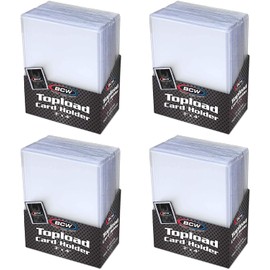 BCW Topload Card Holder for Standard Trading Cards ,3" x 4" ,Up to 20 pts, 100-Count
