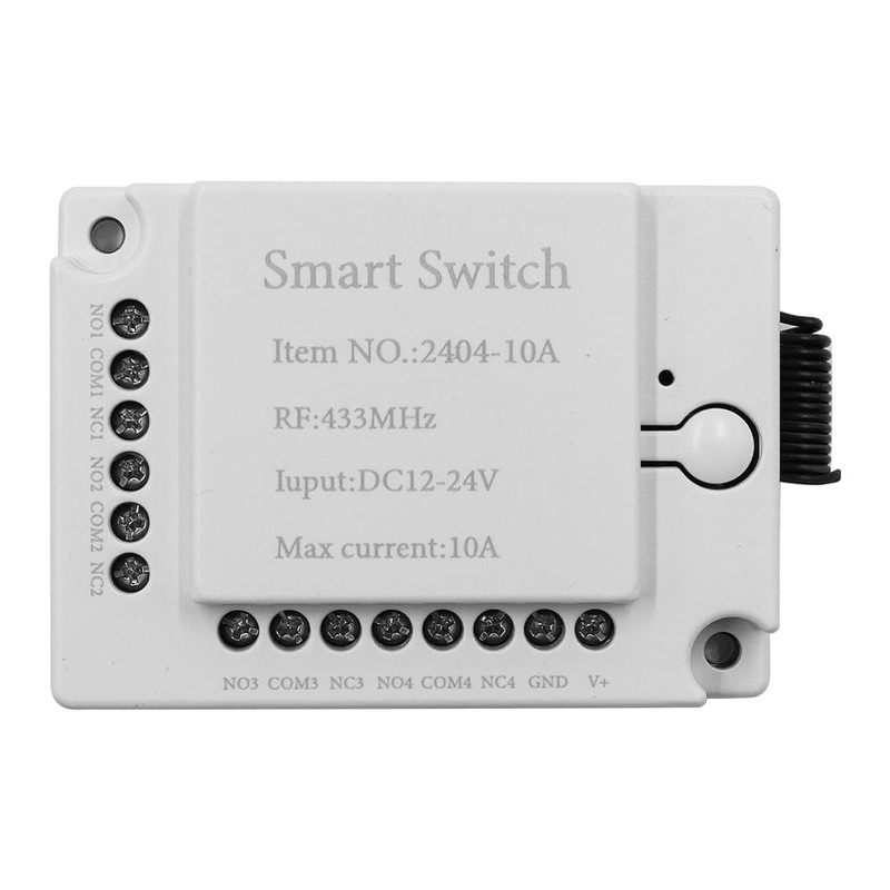 ZONADAH DC12-24V Remote Control Switch 328ft Long Rang 4 Channel