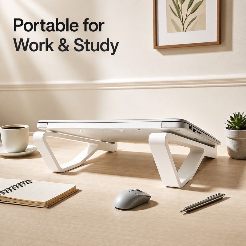 Adjustable Laptop Stand for Desk – Portable Tilt & Height