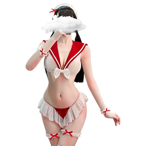 JasmyGirls Japanese Schoolgirl Cosplay Lingerie Kawaii Anime Schoolgirl Role Play Costume Cute Lolita Bikini