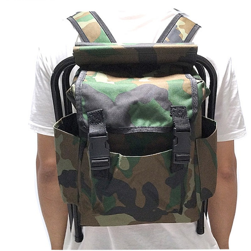 Backpack Chair 600D Oxford Cloth Reinforced Steel Pipe Large Storage