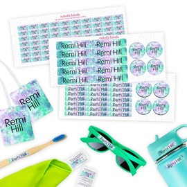 Mabel’s Labels Waterproof, Laundry-Safe Sleepaway Camp Label Pack – Laundry-Safe Kids' Name Labels that Peel and Stick to Clothing Care Tags – 112 lab
