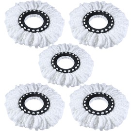 5 Pcs Mop Heads, Spin Mop Heads for Circular Swivel Mops, Universal Spin Mop Heads Replacement, Deep Clean, Mop Heads Replacement for Cleaning Office Indoor, Outdoor