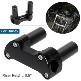 Unbranded 3 1/2" Riser 1" Top Cover Handlebar Clamp For Harley V-Rod Sportster Forty Eight
