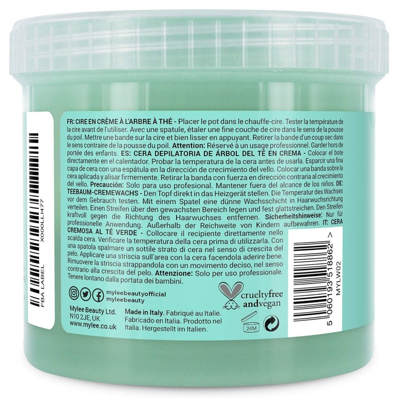 Mylee Tea Tree Soft Creme Wax for Sensitive Skin 450g,
