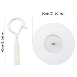 Pro Bamboo Kitchen 4PCS Self Adhesive Ceiling Hooks with Locking Clip Windproof Hooks Hooks for Hanging Lanterns Plants Wind Chimes String Lights Mosquito Netting White