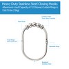 MENGJINGO 12PCS Wide Shower Curtain Hooks Rings, Rust Proof Stainless