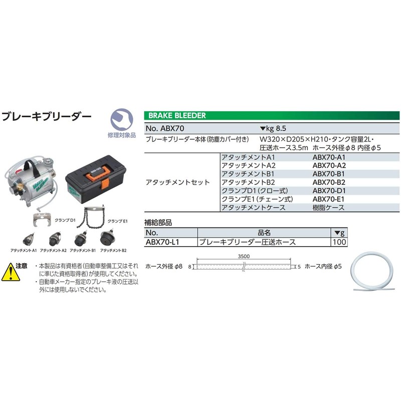 KTC (ke-te-si-) bure-kiburi-da- Clamp E1 abx70 – E1