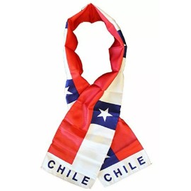 RFCO Chile Country Lightweight Flag Printed Knitted Style Scarf 8"x60"