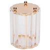 Cosmetic Brush Holder Transparent Glass Round Decorative Desktop Pen Storage