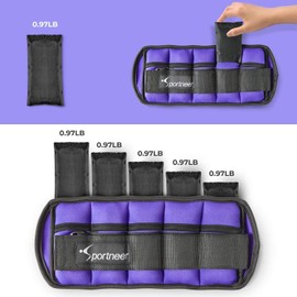 Sportneer Sportneer Adjustable Ankle Weights+Massage Sticks for Athletes