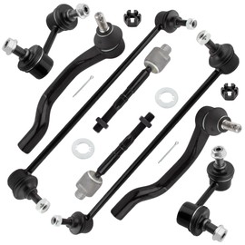 MYSMOT EV800906 ES800912 ES800913 K750605 K750604 K750125 K750126 Front & Rear Stabilizer Sway Bar Links Inner & Outer Tie Rod Ends for Honda Civic 2012-2015 Acura ILX 2013-2019, Pack of 8