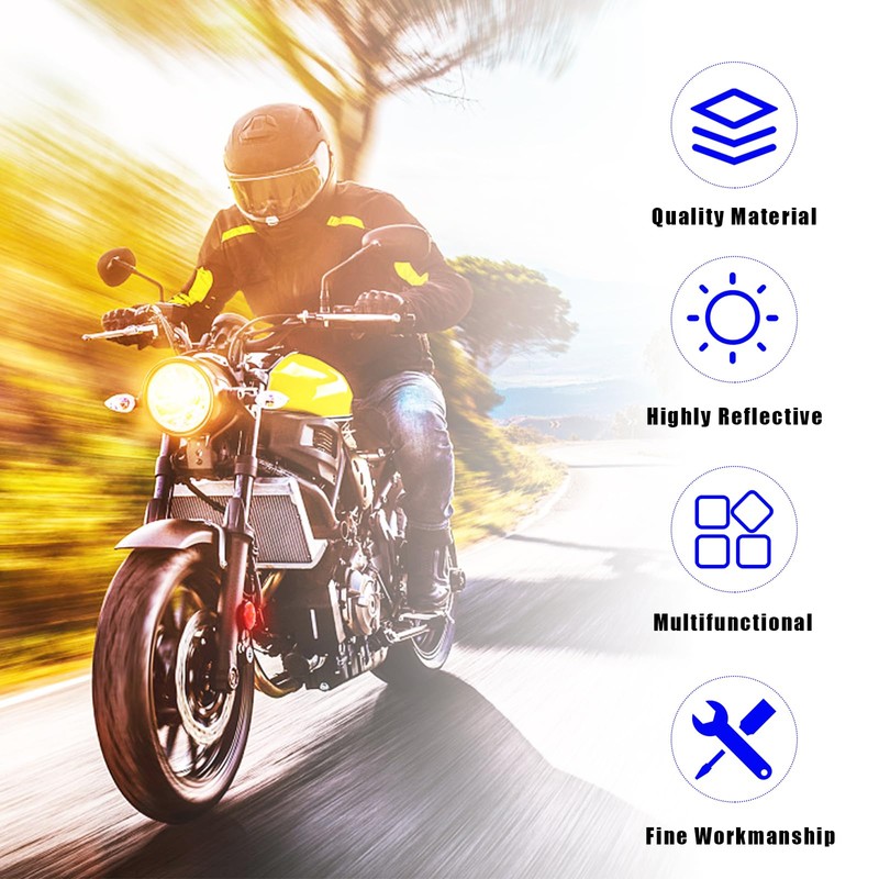 Dickno 2 PCS M6 x 1.0 Motorcycle Reflectors, Plastic Screw