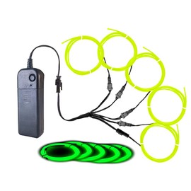 TiTiToo Neon Light 5-in-1 Meter Wire,Illuminated Decorative Wire, Suitable for Birthday Parties, Thanksgiving, and Other Occasions (Lime Green)