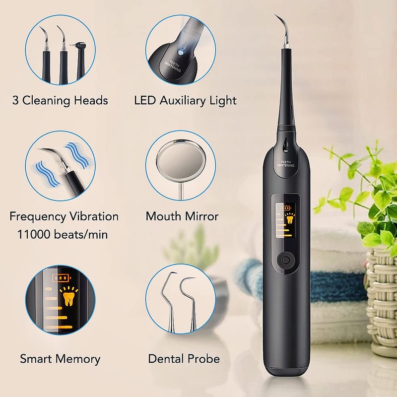Electric Dental Calculus Tartar Remover High-Frequency Vibration Tartar Scraper Remover