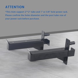 ZUKAM 2inch Rack Barbell Safety Catches Squat Rack Safety Arm Spotter Attachment Fit for 2x2 Power Rack Cage with 1" or 5/8" Hole