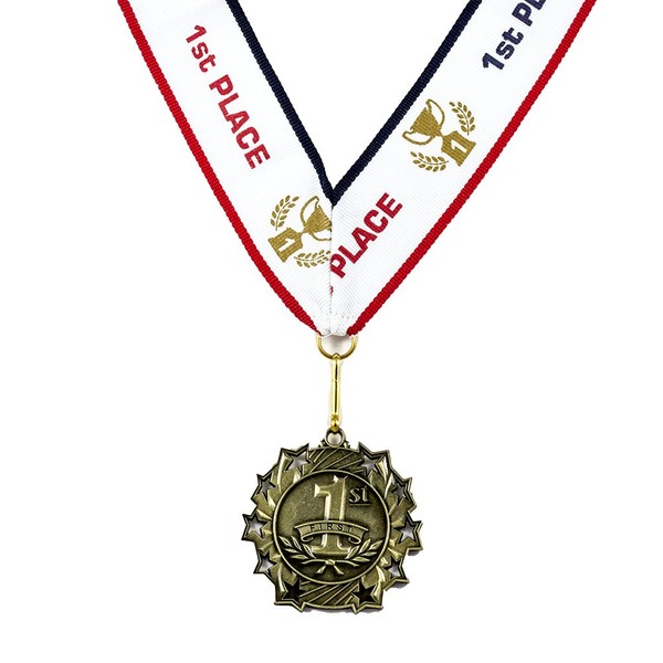 All Quality 1st Place Ten Star Gold Medal Award - Includes Ribbon