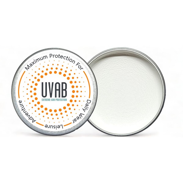 UVAB UVAB Zinc Face Sunblock: Opaque White 15ml Travel-Sized Pot