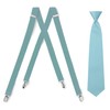Robin's Egg Blue Suspender & Neck Tie Boxed Set