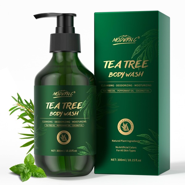 Tea Tree Oil Body Wash Natural Organic Mint Eucalyptus Coconut