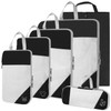 Suitcase Organiser Packing Cubes Compression Pack of 6 Compression Packing