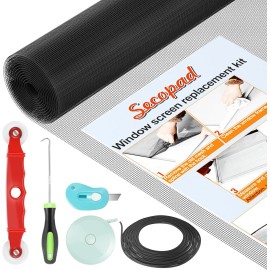 No Brand Window Screens Replacement Repair Kit, 59" x 159" Screen Door Mesh Replacement..