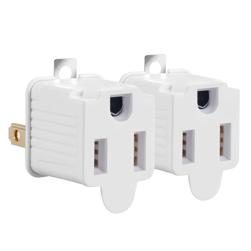 TENINYU Grounded Adapter 3-Prong to 2-Prong Outlet Converter - 3