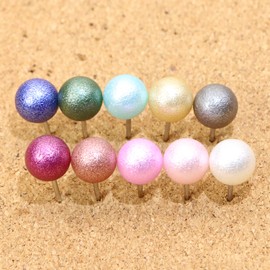 Tupalizy 100PCS Decorative Push Pins for Cork Bulletin Board Wall Hangings Plastic Round Head and Steel Point Thumb Tacks for Travel Map Pictures Posters Photos Wall Home School Office, Multicolor