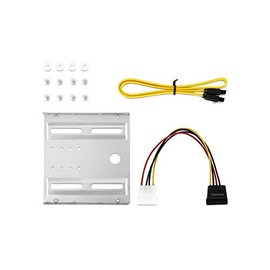 adaptare 46814 Installation Kit 6.35 cm (2.5 Inch) Drive in 8.9 cm (3.5 Inch) Bay with 50 cm SATA Data/Power Cable Silver