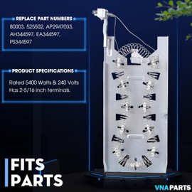 For Maytag Epic z Bravos MEDB765FW0 MEDB835DW4 MED9600SQ0 MED9700SQ0 MED9800TQ0 MEDX500XW0 MEDX700XW0 MEDX700XL0 MEDC700VW0 MEDB855DC4 MED3500FW1 MEDZ400TQ2 MEDX500XL0 Dryer Heating Element Thermostat