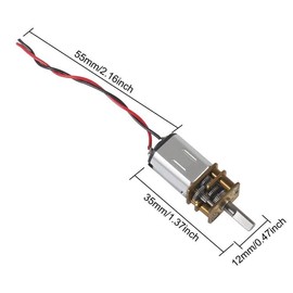 6Pcs DC 3V Mini N20 Gear Motor Mini Micro Metal Gear Motor Slow Speed for DIY RC Toys (3V,Without Terminal)