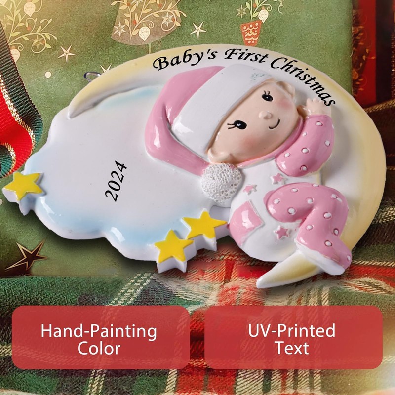 2024 Baby's First Christmas Tree Decorations Christmas Bauble - Baby