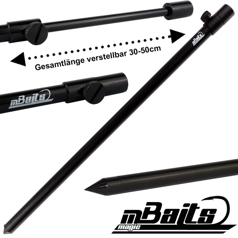 Angel-Berger Magic Baits Black Bankstick Rod Holder Various Lengths Aluminium