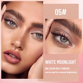 Hxssll Pearlescent mini Eyeshadow Highly Pigmented Blend Matte & Shimmer EyeShadow,Cream Moisturizing Waterproof&Long Lasting Eye Makeup Natural Luminous Makeup Look (B05, 1 Count (Pack of 1))