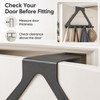 Over-the-Door Hook Rack - 6 Aluminum Hooks for Coats, Hats,