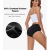 coskefy Cotton Underwear for Women High Waisted Breathable Seamless Panties