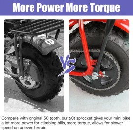 CILOYU 420 Chain + Mini Bike Sprocket 60T Kit 420 + &10T