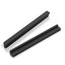 LONTAN 5 Pack Black Kitchen Handles 160mm Cupboard Handles Aluminum Alloy Widely Used in Kitchen Bedroom Bathroom Cabinets Drawers