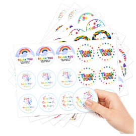 Thank You Stickers Cute Round Labels with Colorful Party Designs for Kids Birthday Favor Bags and Classroom Celebration Supplies 90Pcs Vinyl Bedroom Wall