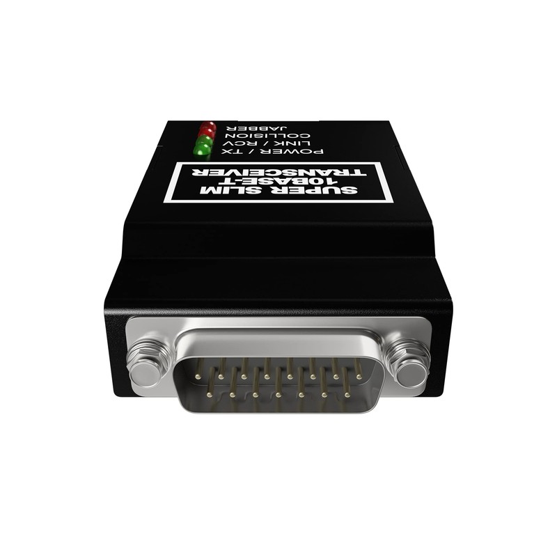 10Base-T RJ45 to 10Base-5 DB15M AUI Type Media Converter |