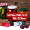 Pullmer Deckel für gläser 89 mm, Schraubdeckel, Twist-Off-Deckel (Weiß, 10